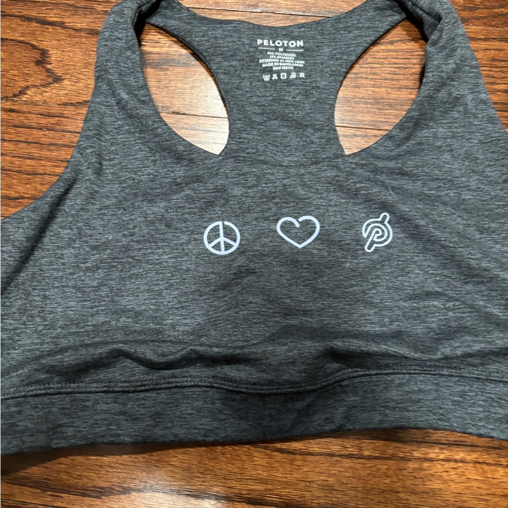 Peloton Charcoal Racerback Sports Bra